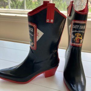Nomad unique 'Lady Luck' western rubber boots